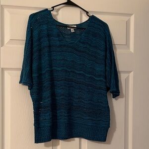 Kim Rogers Teal Knit Top